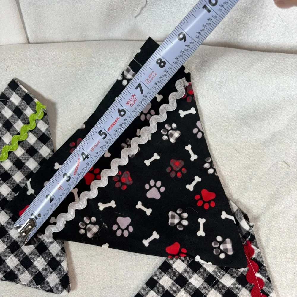 Handmade‎ Christmas Dog Collar Bandanas Set of 3 – Size Small 8